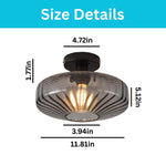 11.8 inch dining room chandelier glass metal light ceiling light black hallway lighting