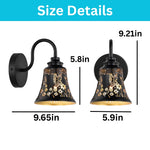 2 Pack light bulb light farmhouse lamp fixtures metal wall sconces