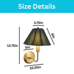 2 pack wireless sconces metal linen wall lights gold green wall lamp