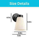 2 pack sconce lamp metal glass bulb wall lights matte black wall sconce