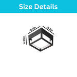 125w porch light Aluminum Polycarbonate flush ceiling lamp Black fixture lights