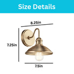 1 Light light bulb metal light fixture champagne bronze wall sconces