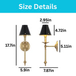 Industrial wall light metal vanity light gold black bedroom light