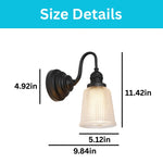 Farmhouse bulb lights glass metal vanity light black bathroom light