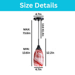 3 Pack light bulb red burgundy dining light fixtures  handblown art glass pendant light