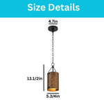 6” Light fixture brown light kitchen metal pendant light