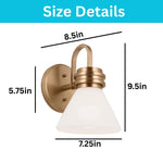 1 Light wall sconce champagne bronze wall lighting metal wall light fixture