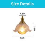 Vintage wall lamps glass vanity light Amber brass hallway light