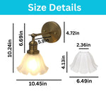 1  Pack wall sconces gold light wall bedroom glass, metal wall lighting