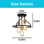 3-Light light fixtures metal ceiling lamp black gold ceiling light fixture