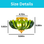 9.8 Inch light bulbs glass iron metal light fixture green gold ceiling light