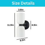 2 Light light fixture black wall sconce metal bathroom light