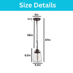 Farmhouse kitchen island light bronze hanging light glass, metal pendant light