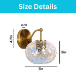 1 light wall sconce light glass vanity lighting gold wall lamp