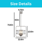 4-light bulbs light metal glass ceiling light silver lighting fixture