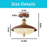 5 light dining room Crystal glass metal hallway brown ceiling light