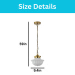 Vintage hanging chandelier glass metal pendant fixture gold kitchen island