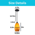 1 pack hanging light glass metal dining room light black oil rubbed bronze pendant light