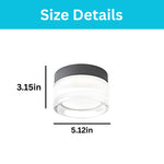 3 pack led light glass metal flush mount black ceiling lighting