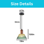 1-light kitchen lighting wood glass metal chandelier green pendant light