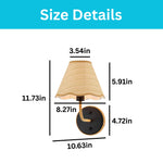 2 pack light bulb rattan lighting fixtures black wall sconces