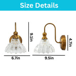 2  Pack wall sconce gold lights in walls iron bathroom with sconces