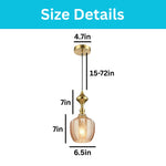 Adjustable light pendant glass metal kitchen sunset gold bordeaux LED light