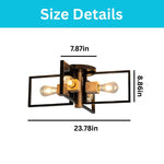 4 light bulbs light metal wood light fixture black natural wood color ceiling light