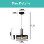 Modern kitchen light fixture black pendant lights concrete, metal island lights