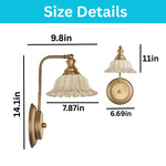 1 Light wall sconces brass glass bathroom wall lights metal wall lighting
