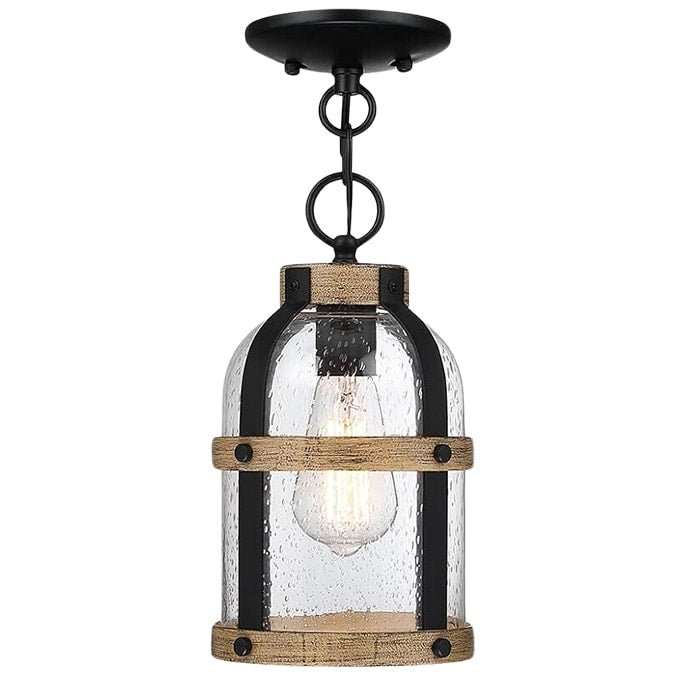 Adjustable chain entryway lights black hanging light wood, metal pendant light