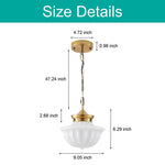 Adjustable hanging lamp fixture gold and mushroom dining room lights glass,metal pendant light lamp