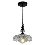 Adjustable hanging light black island lamps glass pendant light