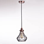 Antique copper cracked glass vintage industrial ceiling lamp light