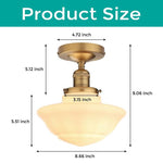 Antique hallway lighting gold bedroom lighting glass, metal ceiling light