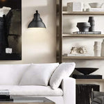 Black indoor wall sconce arm industrial wall mount lamp