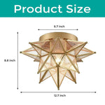 Bohemian ceiling lights gold kitchen light brass, glass, metal hall light