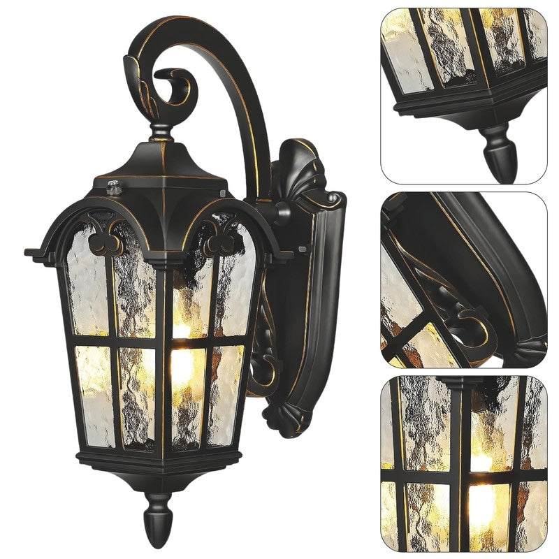 Classic porch lights black, golden light fixtures alluminum lantern lights