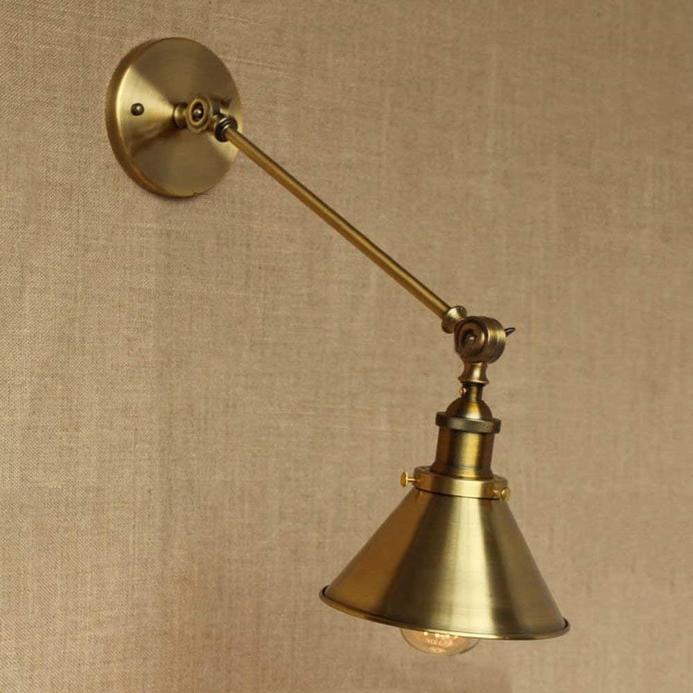 Divito 1-Light Armed Sconce with brass finish