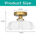 Farmhouse ceiling lighting whitlight fixture glass dinning light