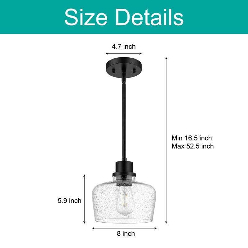 Farmhouse island lights black & seeded glass bathroom pendant light metal fixtures light