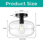 Farmhouse light fixture Black Ceiling Light Aluminum, Glass, Ceramic Fixture light