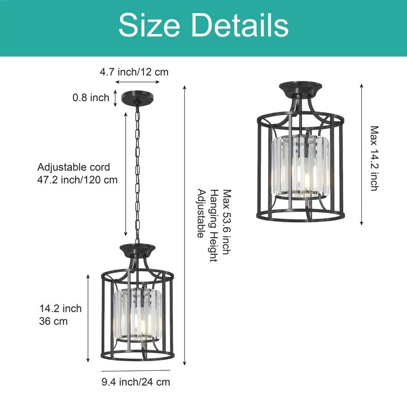 Farmhouse pendant light black island light metal hanging lights