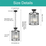 Farmhouse pendant light black island light metal hanging lights