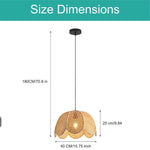 Farmhouse pendant light natural hanging light rattan woven light fixture