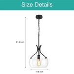 Farmhouse round pendant lights black island lights  glass, metal hallway lights