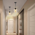 Glass Kitchen Light Fixtures Black Adjustable Hanging Lights for Kitchen