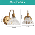 Gorgeous wall lights gold bathroom lights glass, metal hallway light