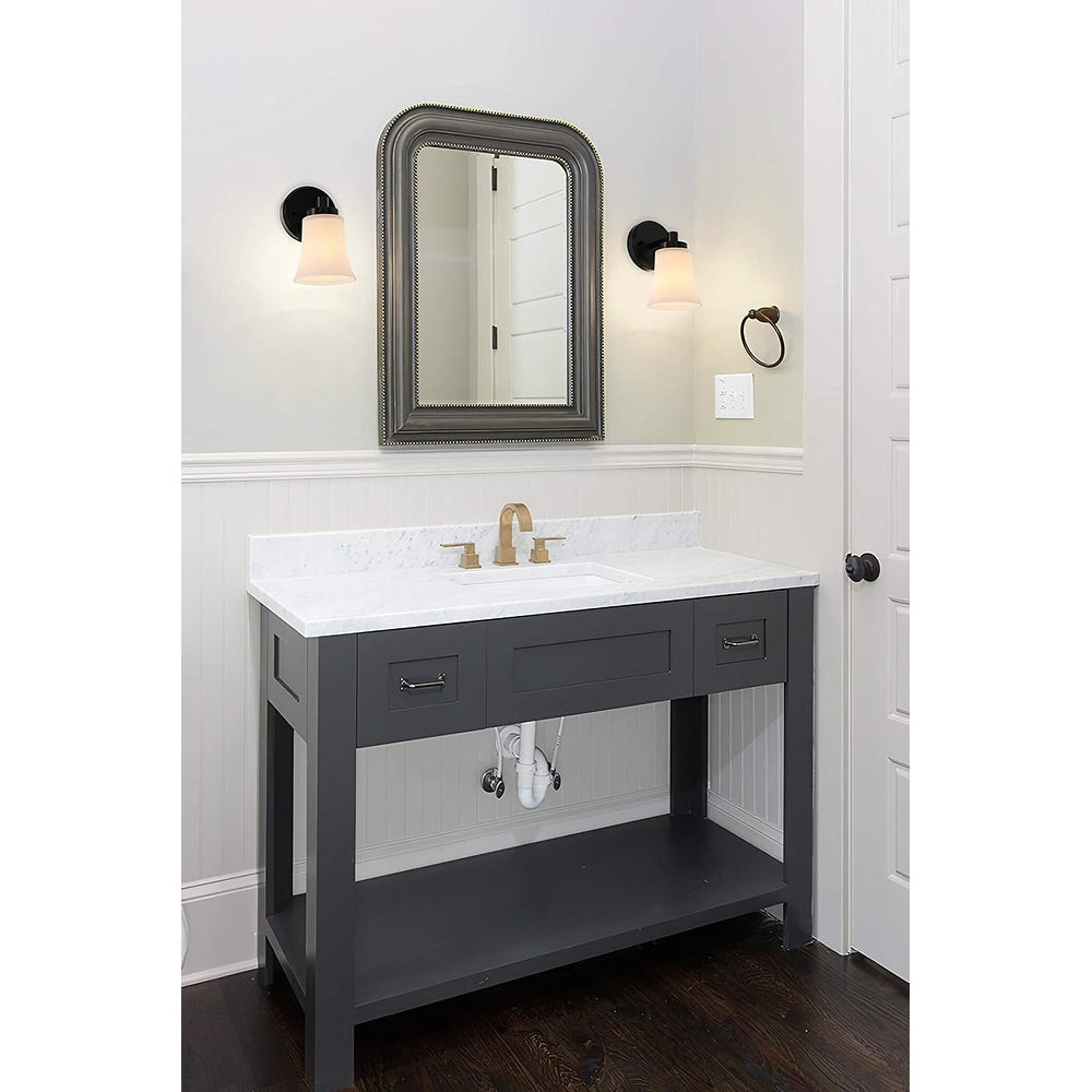 Industrial black wall sconce vintage glass wall lighting fixture