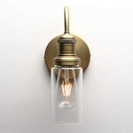 Industrial gooseneck wall light clear glass wann sconce